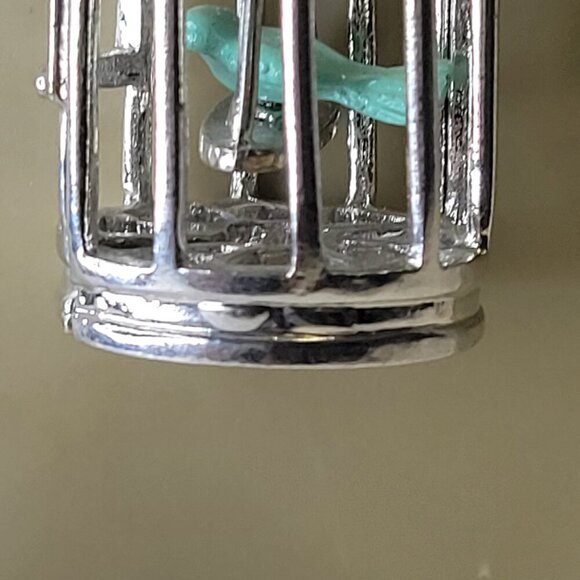 Bird In A Cage Pendant Necklace - Picture 11 of 12